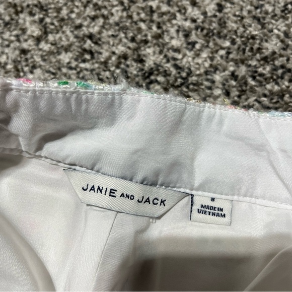 Janie and Jack Girls Boucle Adjustable Waist Fully Lined Shorts Size 8 Easter - Picture 8 of 11